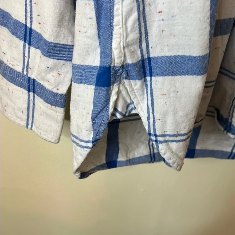 JCrew Confetti Plaid Women’s Cotton Boy Fit Button Down Shirt Size 2